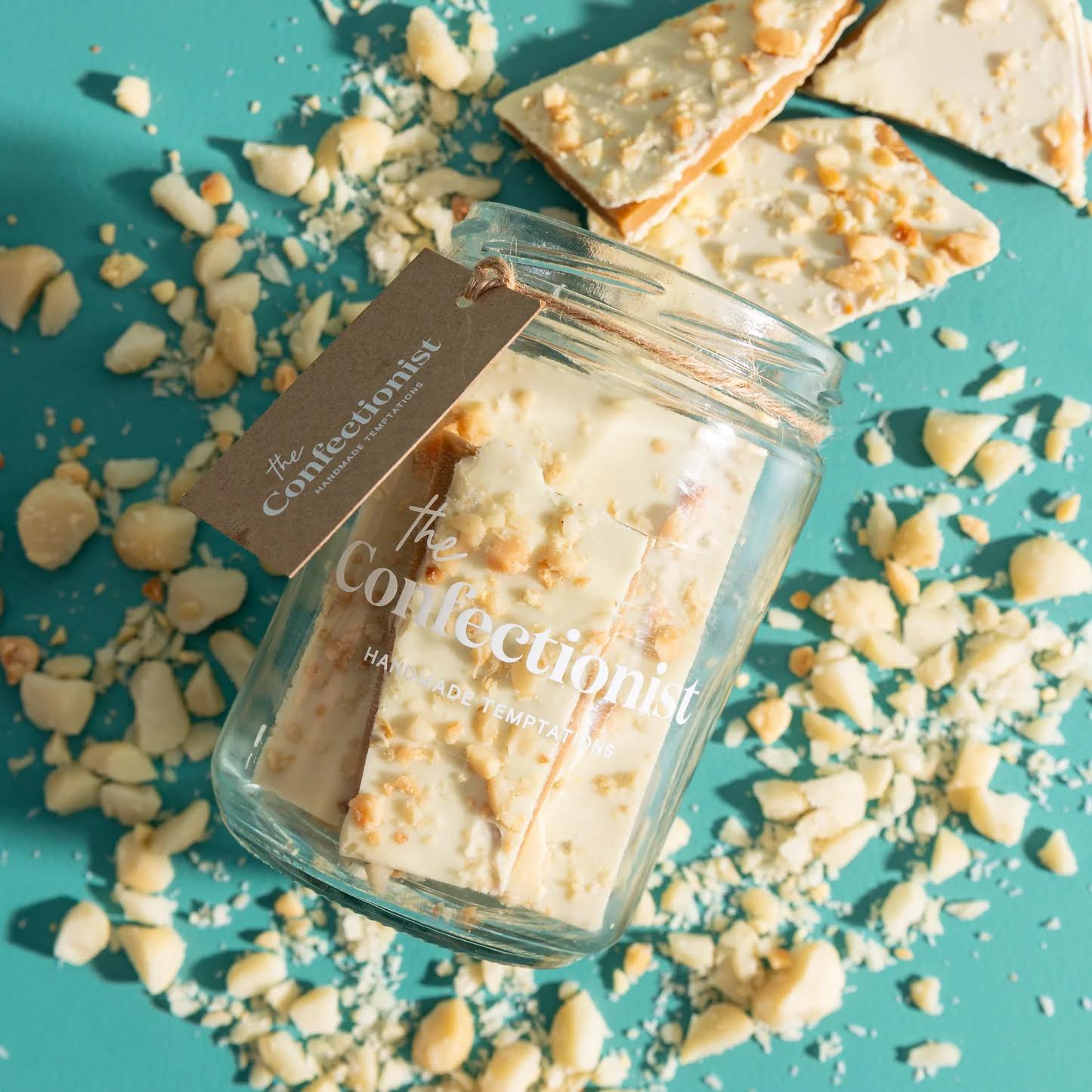 White Chocolate Macadamia & Lemon Toffee | 200g Jar