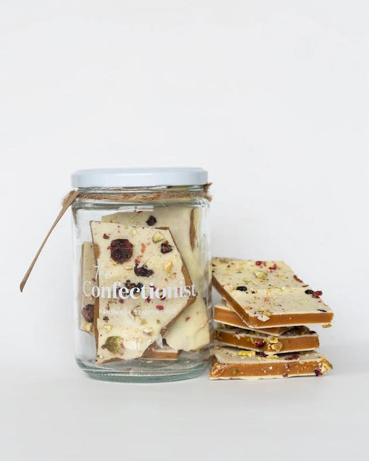 White Chocolate Summer Berry & Pistachio Toffee