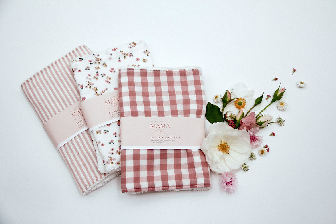 Reusable burp cloth & Baby wash cloth set