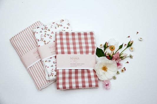 Reusable burp cloth & Baby wash cloth set