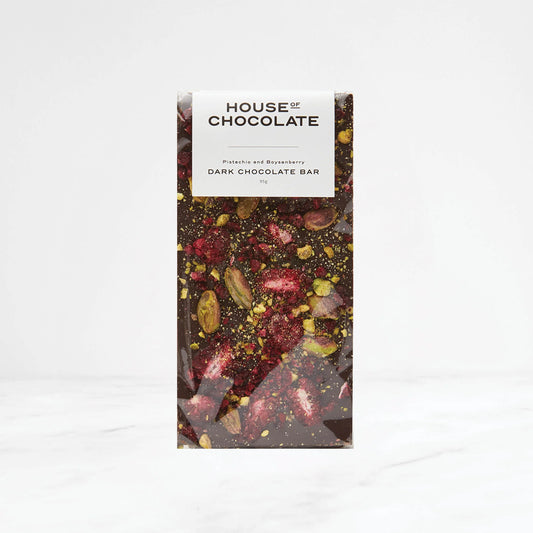 Freeze Dried Boysenberry & Pistachio Dark Chocolate Bar