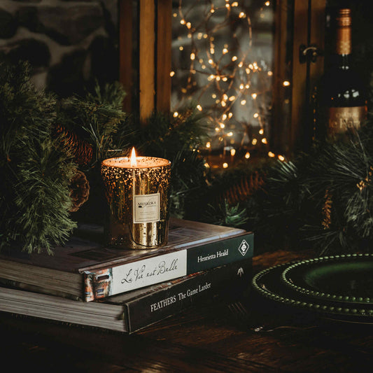 Festive Gold Candle