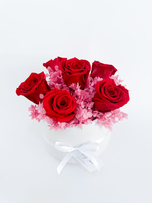 Half a Dozen Forever Rose - Red