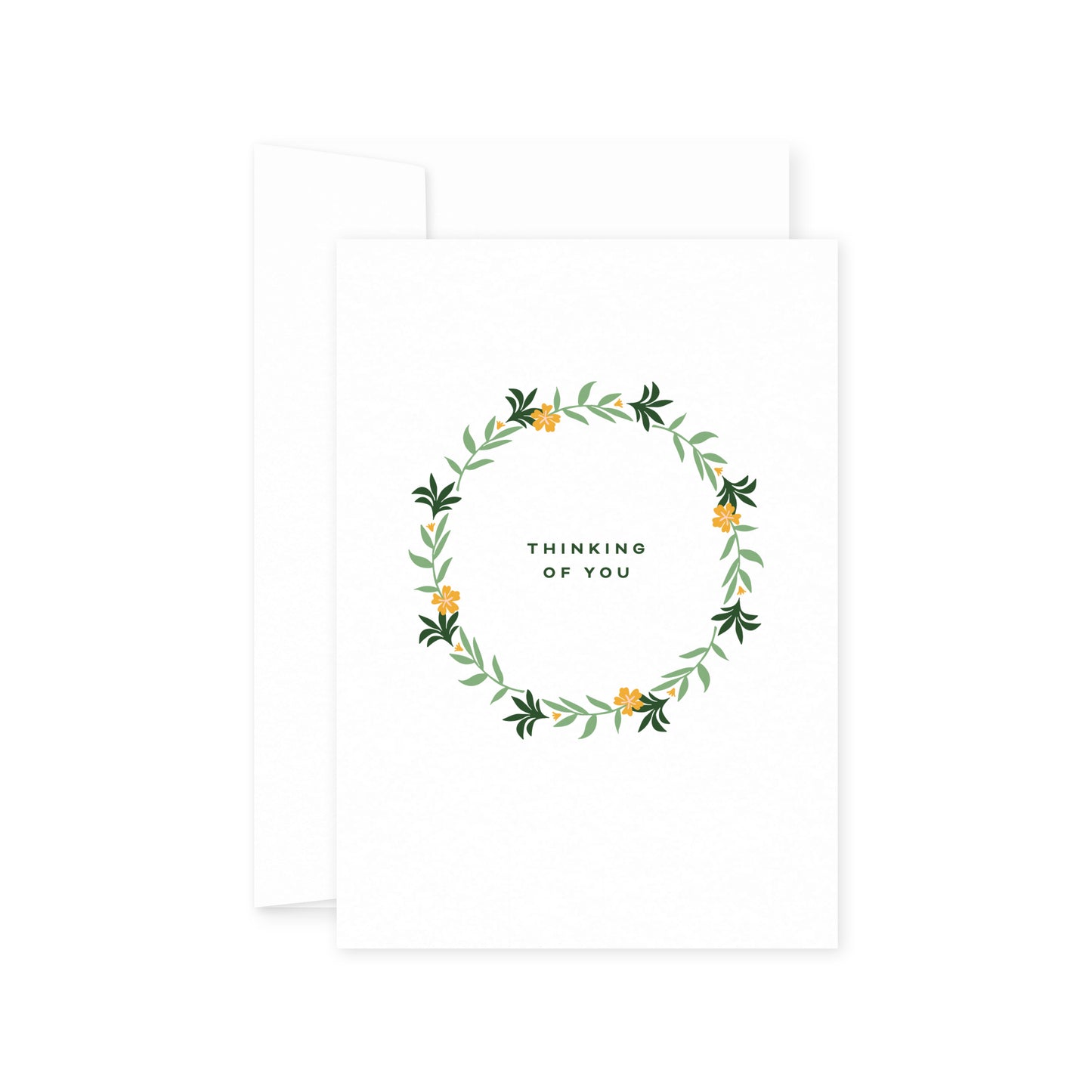 Card - Thinking of you wreath