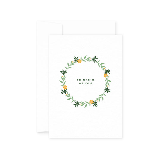 Card - Thinking of you wreath