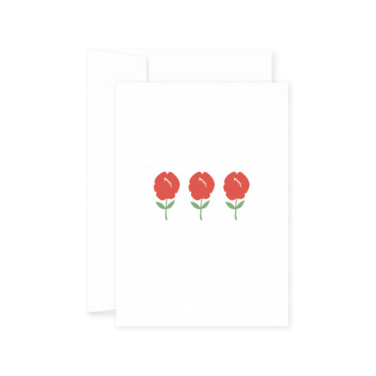 Card - Poppies